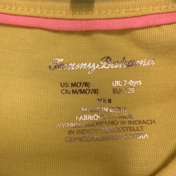 NWT!  Tommy Bahama Kids Embroidered Shirt. 7/8 - Picture 3 of 5